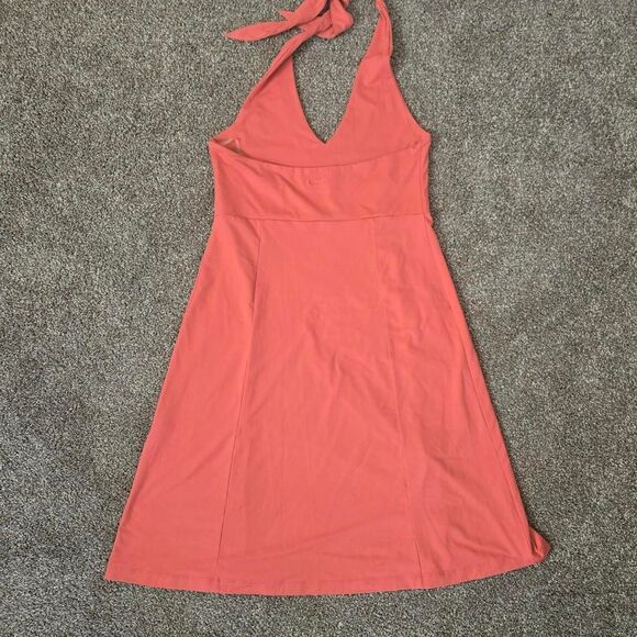 Women's Patagonia Coral Halter Tie Athletic Workout Aline Midi Dress Large - Picture 5 of 7